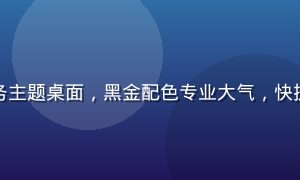 职场人士使用手机黄油商务主题桌面，黑金配色专业大气，快捷联系人组件提升工作效率
